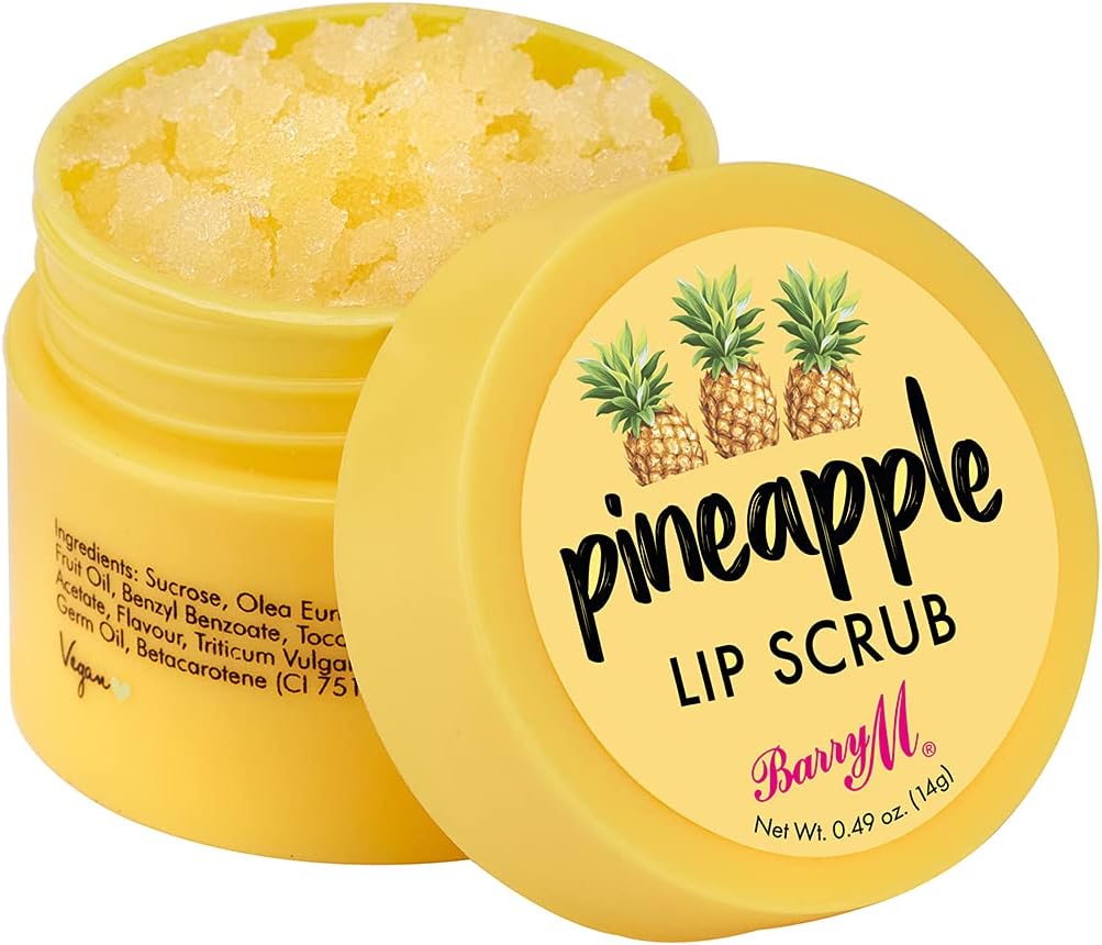 Barry M Cosmetics Lip Scrub Exfoliating Lip Treatment, Pineapple, Colour : Amazon.co.uk: Beauty