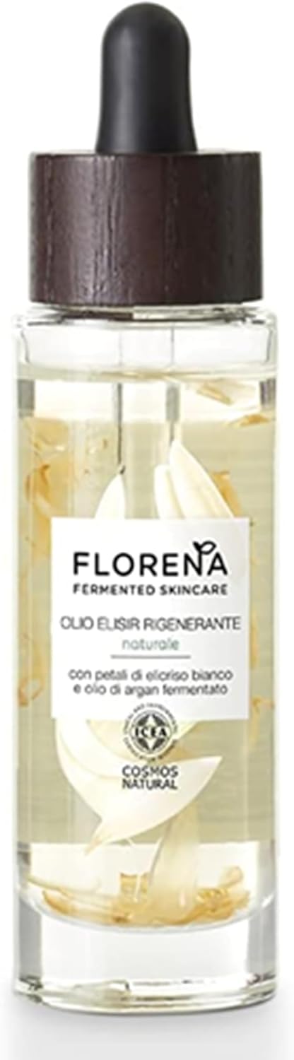 Fermented Skincare Natural Regenerating Face Oil (6X 30Ml – Full Case Deal), Elisir Oil With White Helichrysum Petals & Fermented Organic Argan Oil, Vegan Face Moisturising Oil