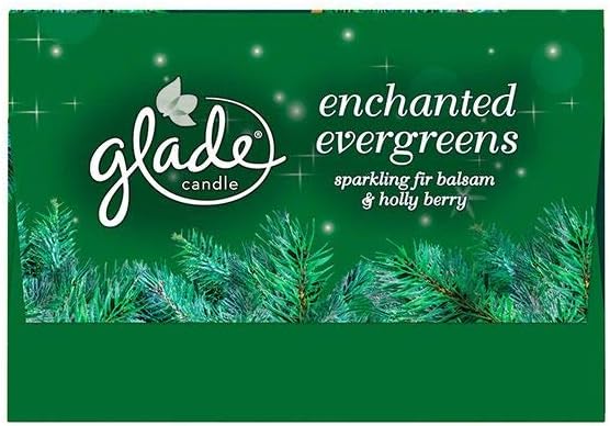 Glade 3 Wick Candle Air Freshener, Enchanted Evergreen (3 pk.) : Health & Household