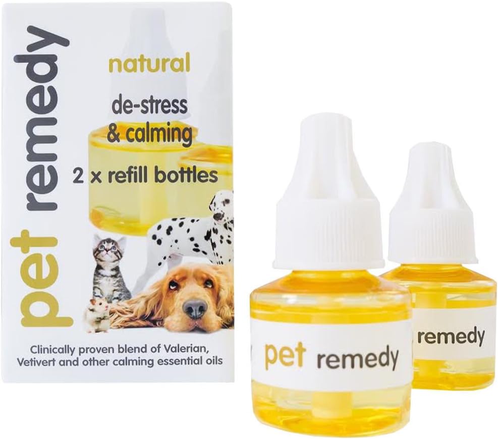 Pet Remedy Natural Effective Calming De-Stress Anxiety Relief Dogs Cats Horses (2 x 40 ml Refill Bottles) : Amazon.co.uk: Pet Supplies