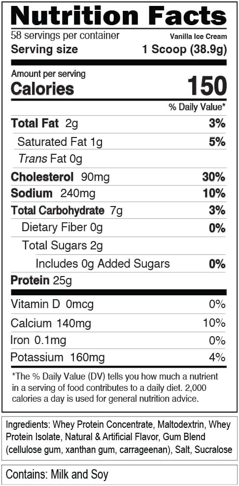 Evlution Nutrition 100% Whey Protein, 25G Of Whey Protein, 6G Of Bcaas, 4G Of Glutamine, Gluten Free (5 Lb, Vanilla Ice Cream)