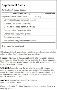 Swanson Liver Tone Liver Detox Formula 300 Milligrams 120 Veg Capsules (2 Pack)