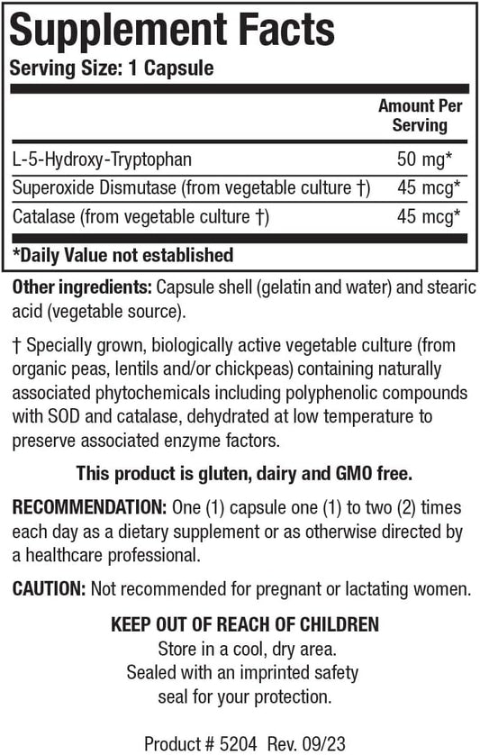 Biotics Research 5Htp 50Mg 5Htp Brain Health Promotes Calm Relaxed Mood Overall Sense Of Well Being, Serotonin Production, 150 Capsules