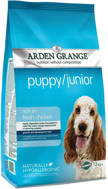 Arden Grange Puppy/Junior Dry Dog Food Rich in Fresh Chicken, 12 kg?PJN6120