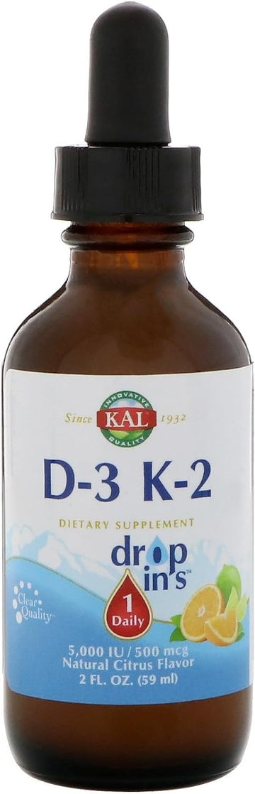 Kal 5000 Iu D-3 K2 Citrus Dropins, 2