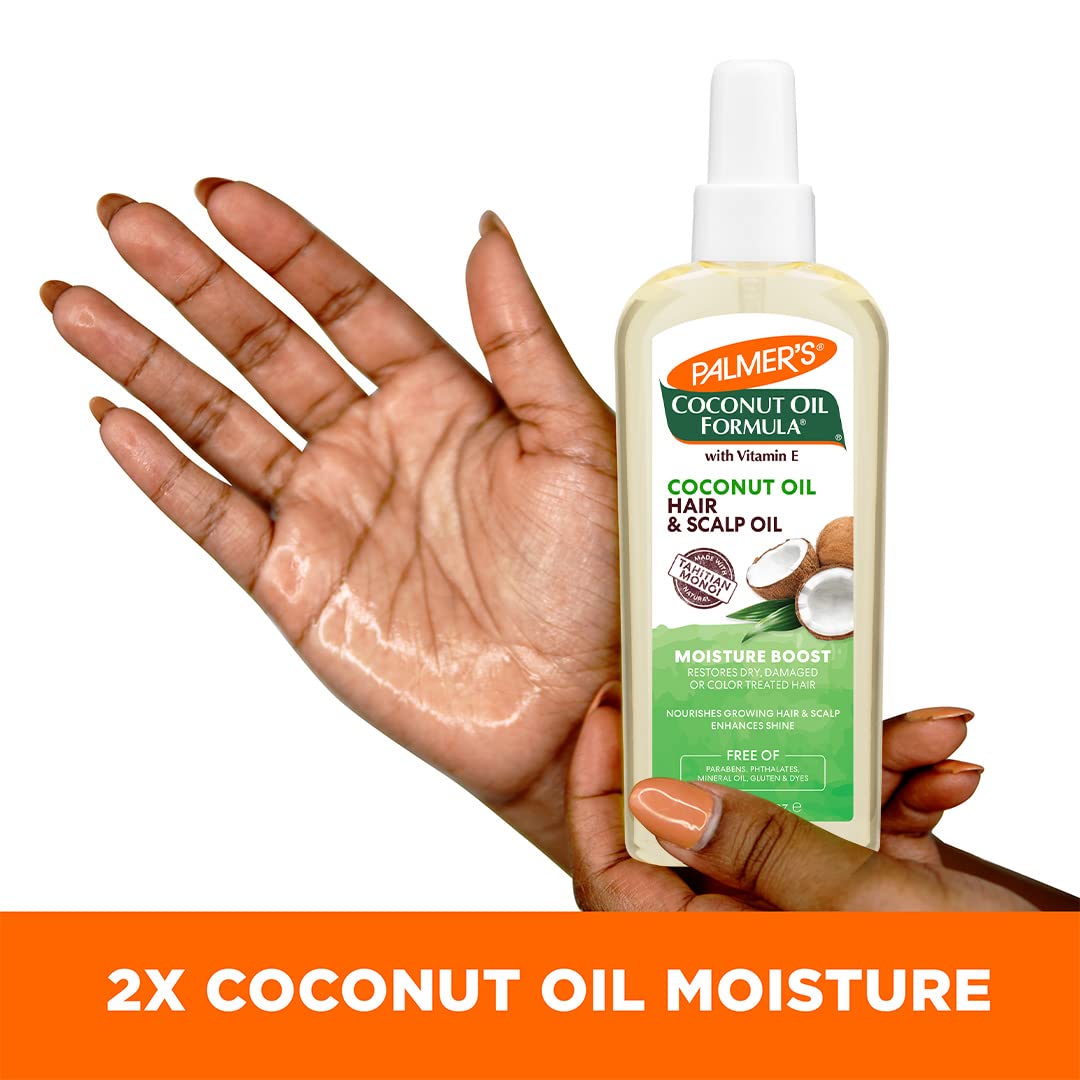 Palmer'S Coconut Oil Moisture Boost, Restorative Hair And Scalp Oil Spray, Lasting Hydration And Shine For Dry Or Damaged Hair, Promotes Scalp Health, 5.1 Oz : Beauty & Personal Care