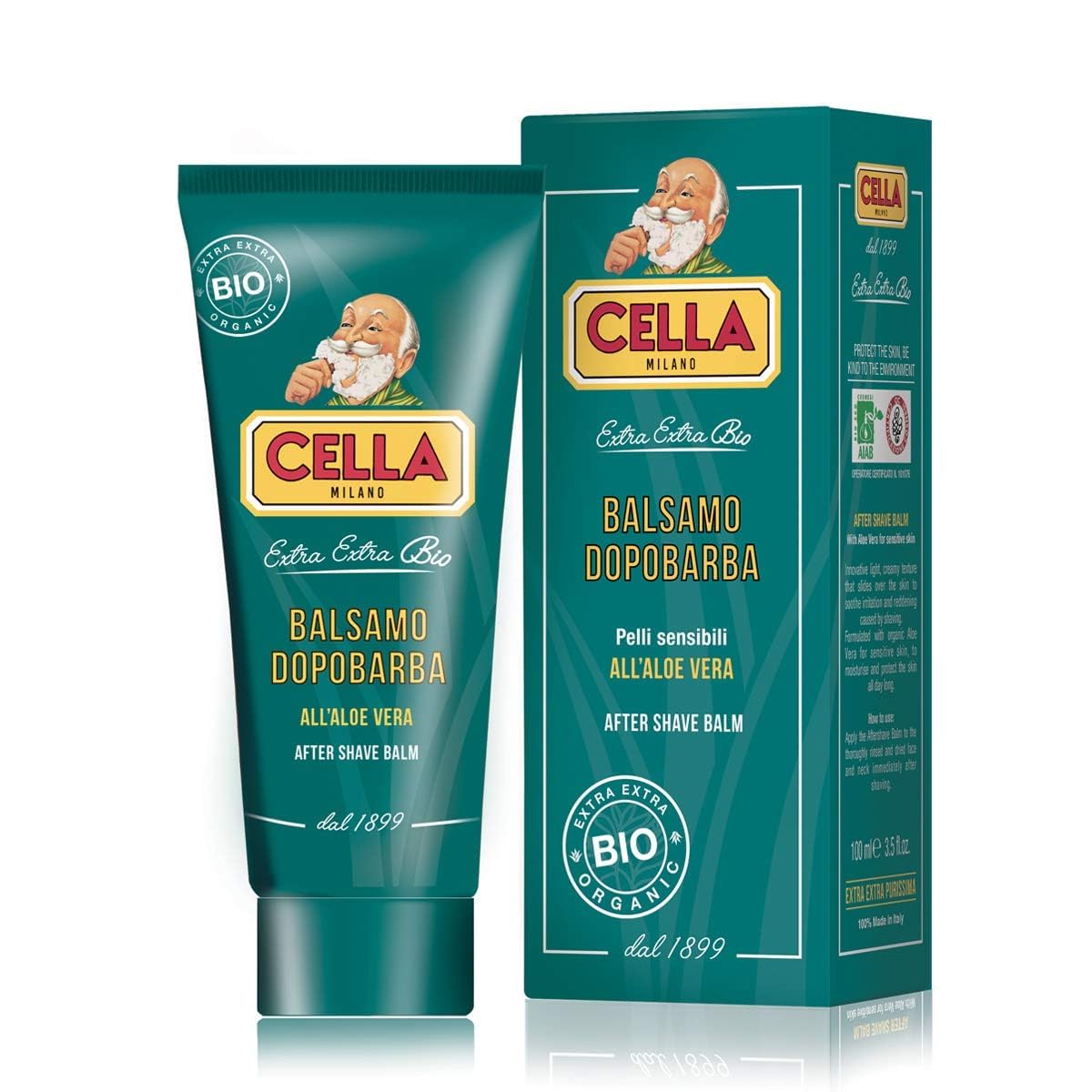 Cella Milano Aftershave Balm – Soothing & Hydrating Post-Shave Formula For All Skin Types, Enriched With Aloe Vera, 100 Ml – Irrestistible Pink Pepper & Precious Woods Scent, Made In Italy