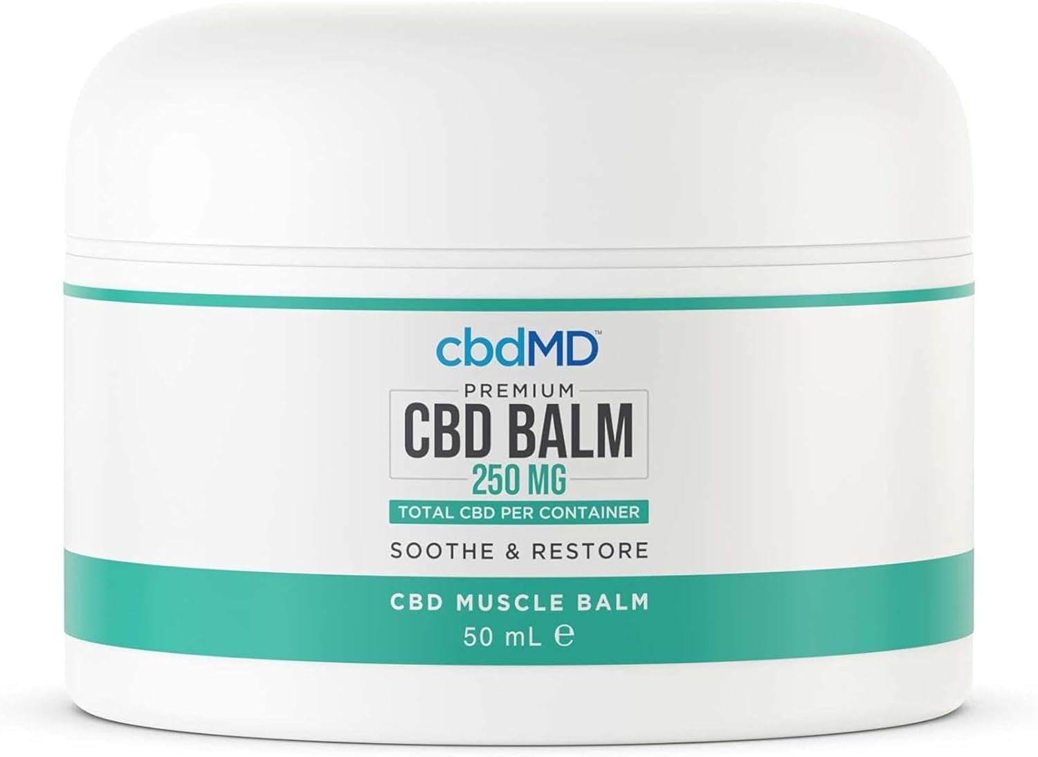 Cbdmd Muscle Balm 250Mg - 50Ml Cbd Balm, Hemp Cream For Muscles And Joints, Contains Shea Butter, Pomegranate Oil, And Blueberry Extract, May Help Relieve Itch, Aches, And Pains