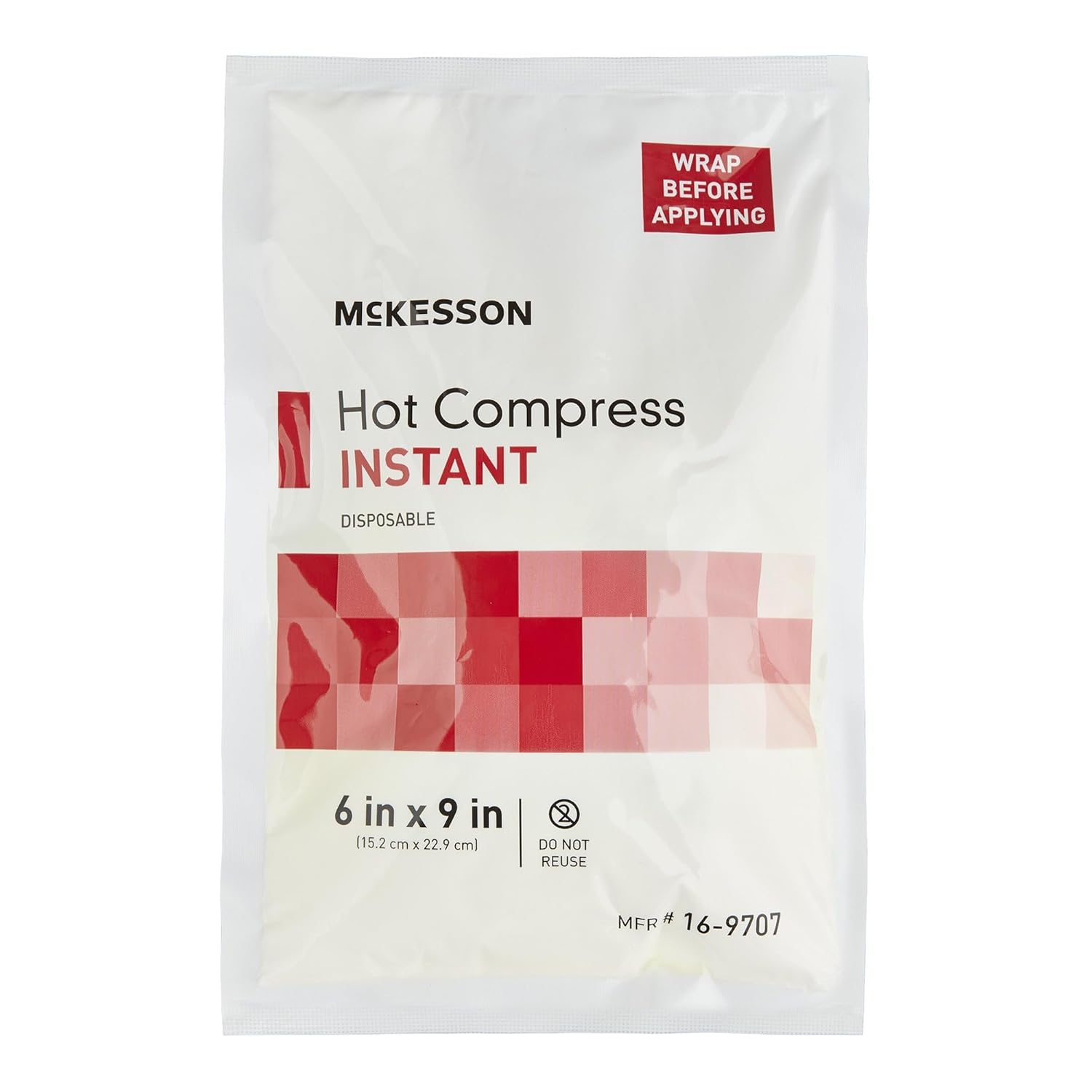 Mckesson Hot Compress, Instant Hot Pack, Disposable, 6 In X 9 In, 1 Count, 24 Packs, 24 Total