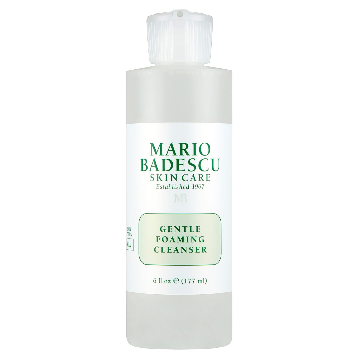 Mario Badescu Gentle Foaming Facial Cleanser, Deep Cleansing And Hydrating Face Wash For All Skin Types With Aloe Vera, Fermented Black Tea And Glycerin, 6 Fl Oz