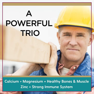Lifetime Calcium Magnesium Zinc W/Vitamin D | Support Bone, Muscle & Immunity Health | Easy Absorption | Softgel Capsule | 90 Capsules, 30 Servings