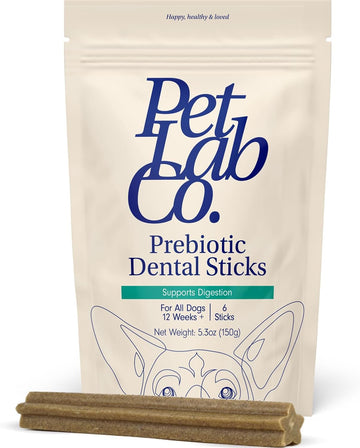Petlab Co. Dental Sticks – Dog Dental Chews -Target Plaque & Tartar Build-Up At The Source - Designed To Maintain Your Dog’S Oral Health, Keep Breath Fresh And Provide Digestive Help (6 Sticks)