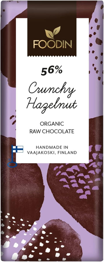Foodin Organic Raw Chocolate Crunchu Hazelnut 54% 40G