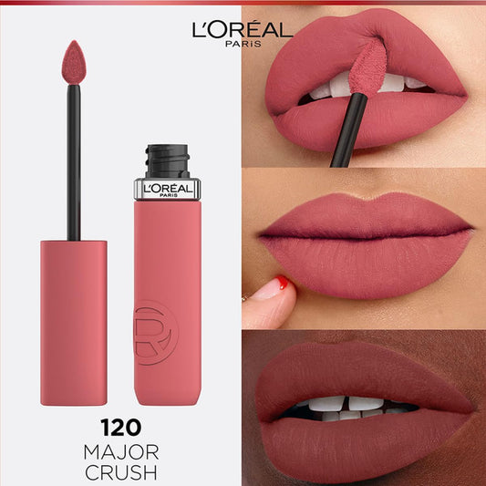 L'Oreal Paris Infallible Matte Resistance Liquid Lipstick, Up To 16 Hour Wear, Major Crush 120, 0.16 Fl Oz