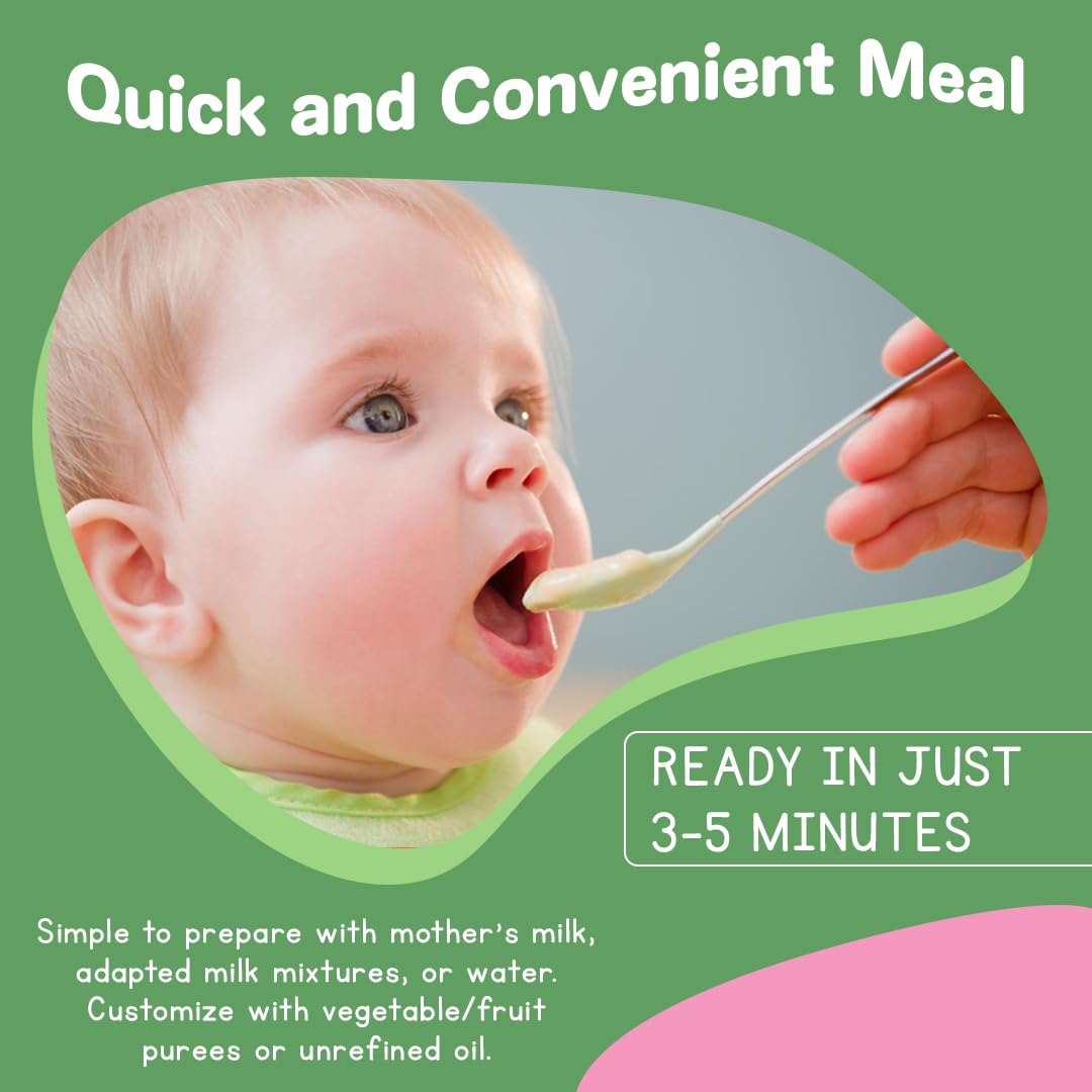 Mamuko Organic Raw Buckwheat Porridge - High Fiber Porridge With No Added Sugar, Milk & Preservatives - Vegan Porridge Ideal For Little Ones From 4+ Months - 2 Pack (200G - 10 Servings)