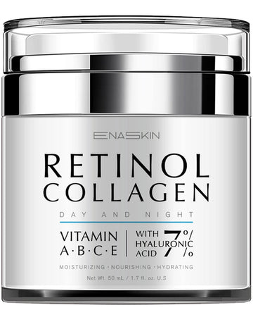 Enaskin Retinol Cream For Wrinkles: Face Neck Collagen Cream For Tightening Skin - Anti Aging Facial Moisturizer Day And Night For Women And Men 1.7 Fl Oz