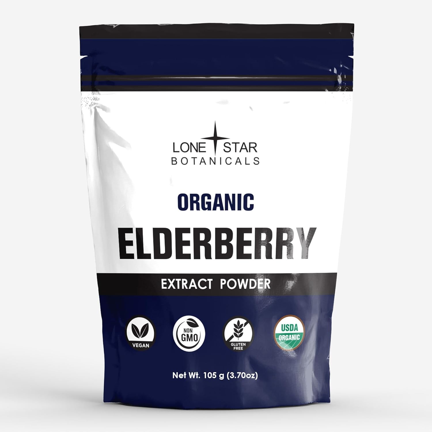 Lonestar Botanicals Organic Elderberry Superfood Powder, 3.52Oz (100 Gram), Gluten Free, Non-Gmo, Vegan