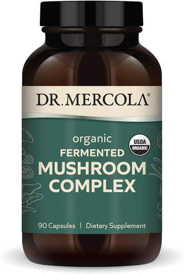 Dr. Mercola, Fermented Mushroom Complex Dietary Supplement, 30 Servings (90 Capsules), Supports Immune Health And Digestive Health Non Gmo, Soy Free, Gluten Free