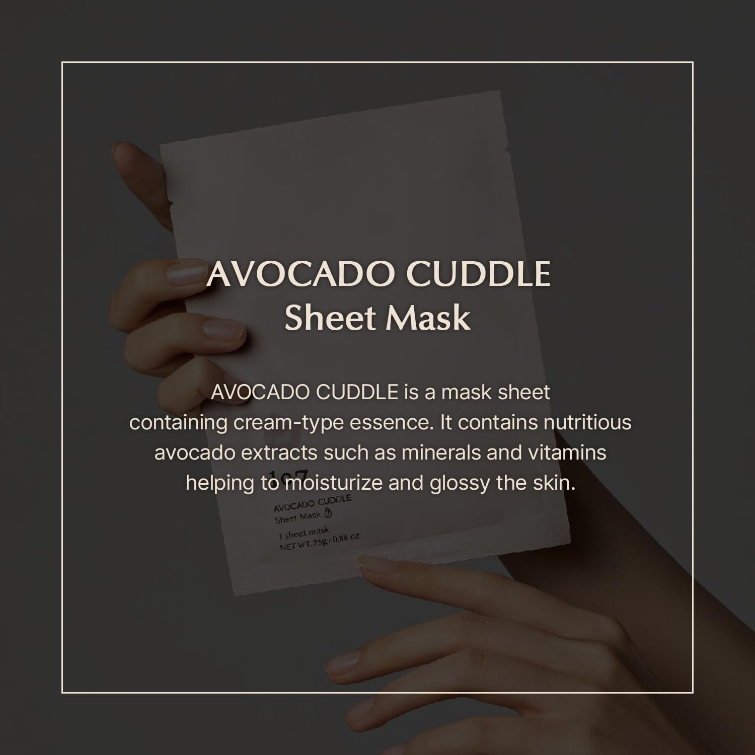 107 Avocado Cuddle Sheet Mask Pack Of 5 | Facial Sheet Mask | Korean Facial Mask | Korean Skin Care | Moisturizing | Hydrating