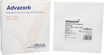 Advazorb Hydrophilic Foam Square Dressing, 10 X 10 Cm