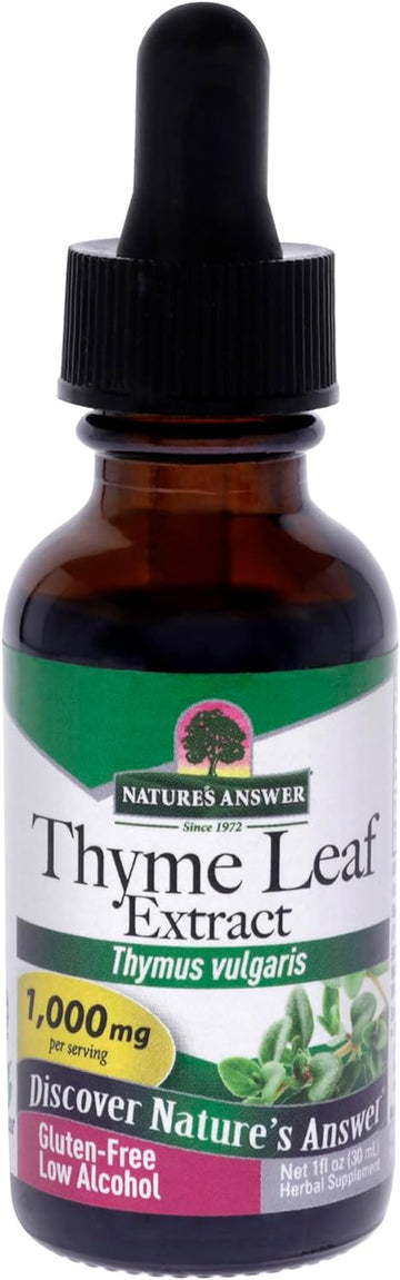 Nature'S Answer Thyme Herb With Organic Alcohol, 1-Fluid Ounce | Promotes Respiratory Function | Supports Healthy Lungs