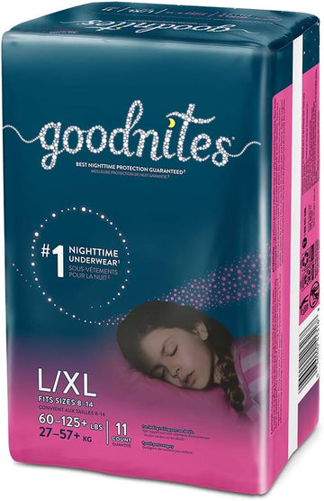 Goodnites, Girls Bedwetting Underwear, L/Xl, 11 Ct