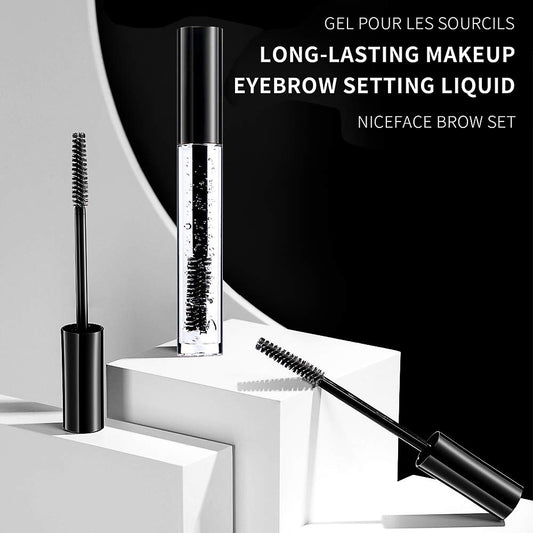 Dageda Clear Eyebrow Setting Gel, Clear And Black Brow Fix Gel, Waterproof And Sweat-Proof Eyebrow Repair Liquid Brows Styling Beauty Salon Home Use Makeup, 1.81Oz