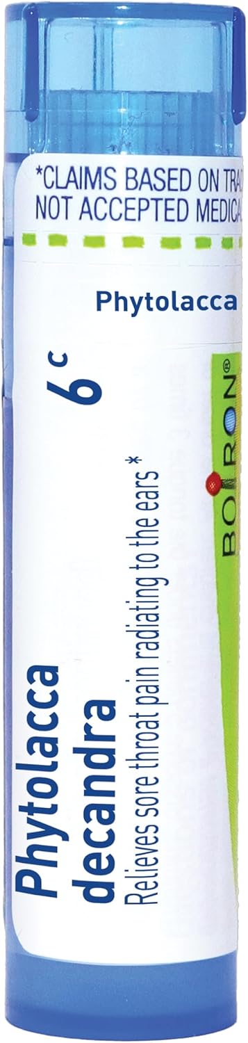 Boiron Phytolacca Decandra 6C Homeopathic Medicine For Sore Throat - 80 Pellets
