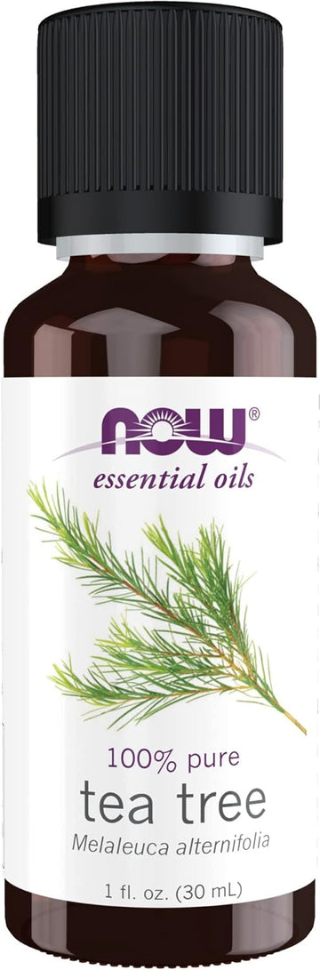 Now Essential Oils, Tea Tree Oil, Cleansing Aromatherapy Scent, Steam Distilled, 100% Pure, Vegan, Child Resistant Cap, 1-