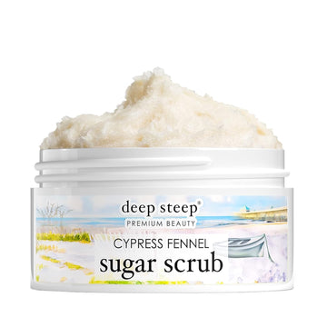 Deep Steep Sugar Scrub, Raspberry Merlot (Meet Me At Broad), 8 Oz – Exfoliating Body Scrub With Organic Coconut Oil, Shea Butter & Argan Oil – Vegan, Clean Beauty, Smooth, Soft & Nourished Skin