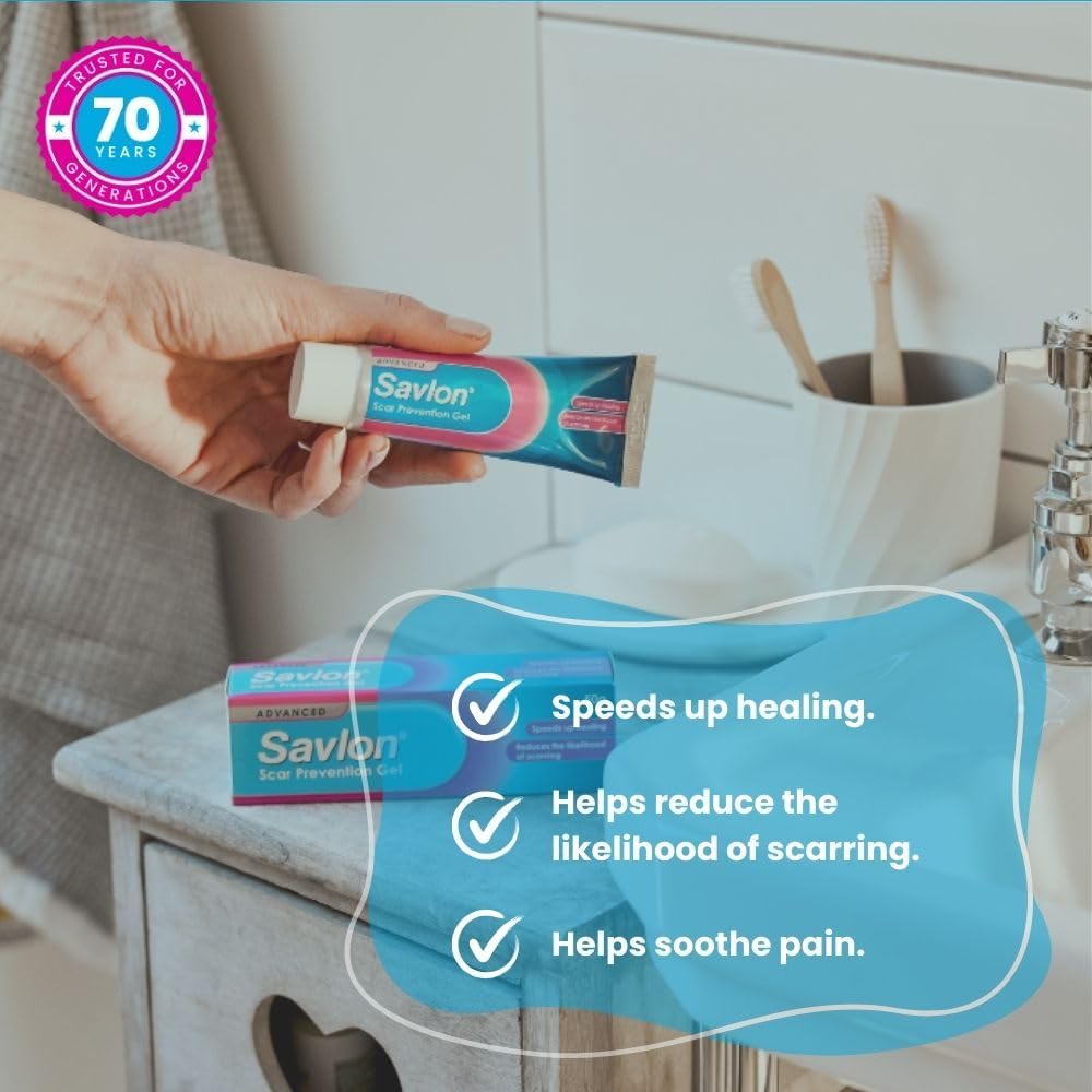 Savlon Scar Prevention Gel, Helps Soothe Minor Wounds & Superficial Burns, Speeds Up Healing and Reduces Likelihood of Scarring (50g, 1 pack) : Amazon.co.uk: Health & Personal Care