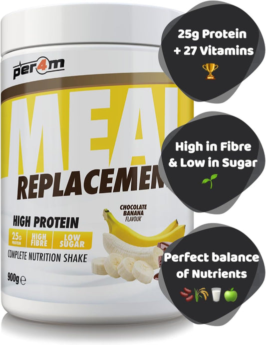 Per4M Mrp Diet Meal Replacement 25G Protein Powder | Complete Nutrition Shake + 27 Vitamins | Metabolism Support, Immunity Boost & Muscle Growth (Chocolate Brownie Batter, 900G)