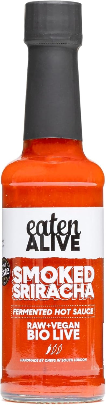 Eaten Alive - Smoked Sriracha Fermented Hot Sauce 150Ml - Vegan & Made In The Uk - Award Winning
