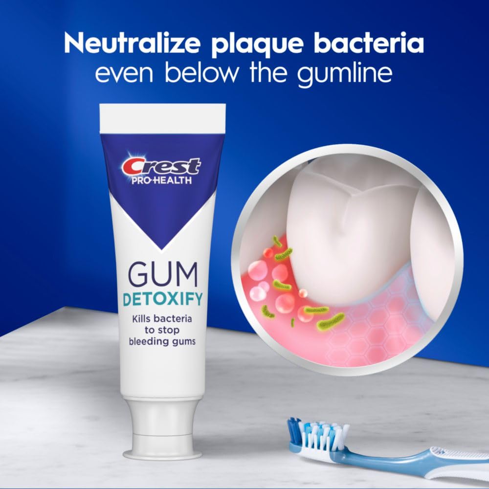 Crest Pro-Health Gum Detoxify Deep Clean Toothpaste 2.6 Oz - Anticavity, Antibacterial Flouride Toothpaste, Clinically Proven, Gum And Enamel Protection, Plaque Control : Health & Household