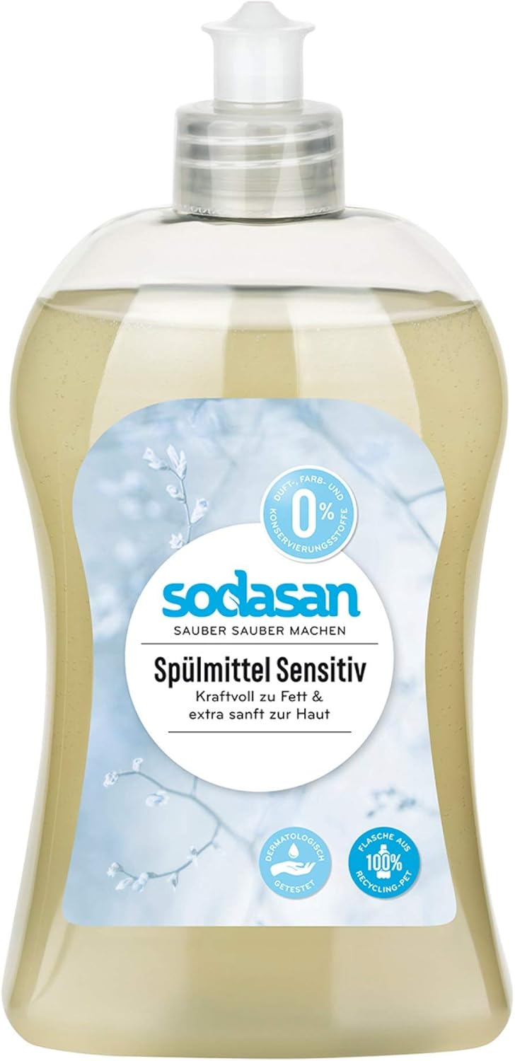 Sodasan Sensitive Hand Washing-Up Liquid 12 X 500 Ml