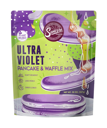 Suncore Foods Ultra Violet Pancake & Waffle Powder Mix, Non-GMO, 20oz (1 Pack)