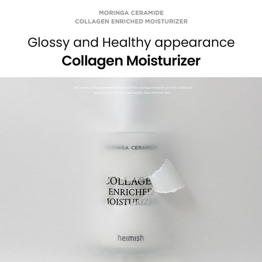Heimish Moringa Ceramide Collagen Enriched Moisturizer - Hydrating, Nourishing, Plumping, Anti-Aging Essence, Lightweight Emulsion With Ceramides, Collagen, For All Skin Types, 4.1Fl.Oz/120Ml