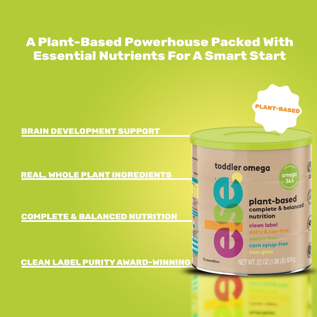 Else Plant Based Toddler Formula with added Omega 3&6 for Brain Development for 12-36 months Dairy & Soy-free, Toddler Nutrition Drink. 22 Oz 1 Pack : Baby