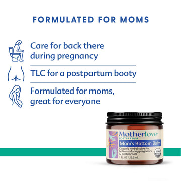 Motherlove Mom'S Bottom Balm (2 Oz) Organic Herbal Salve W/Witch Hazel For Bottoms During Pregnancy & Postpartum —Non-Gmo Ointment
