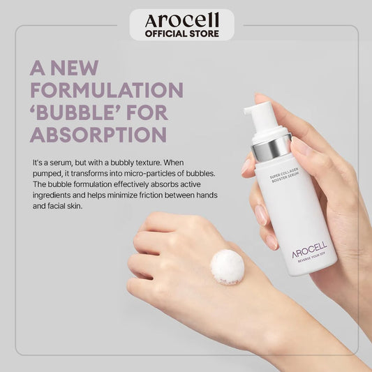 Arocell Super Collagen Booster Bubble Serum - 70Ml/2.37 Fl Oz For Skin Volume Lifting Elasticity Hydrating Lifting Wrinkle Care Anti-Aging Korean Skincare