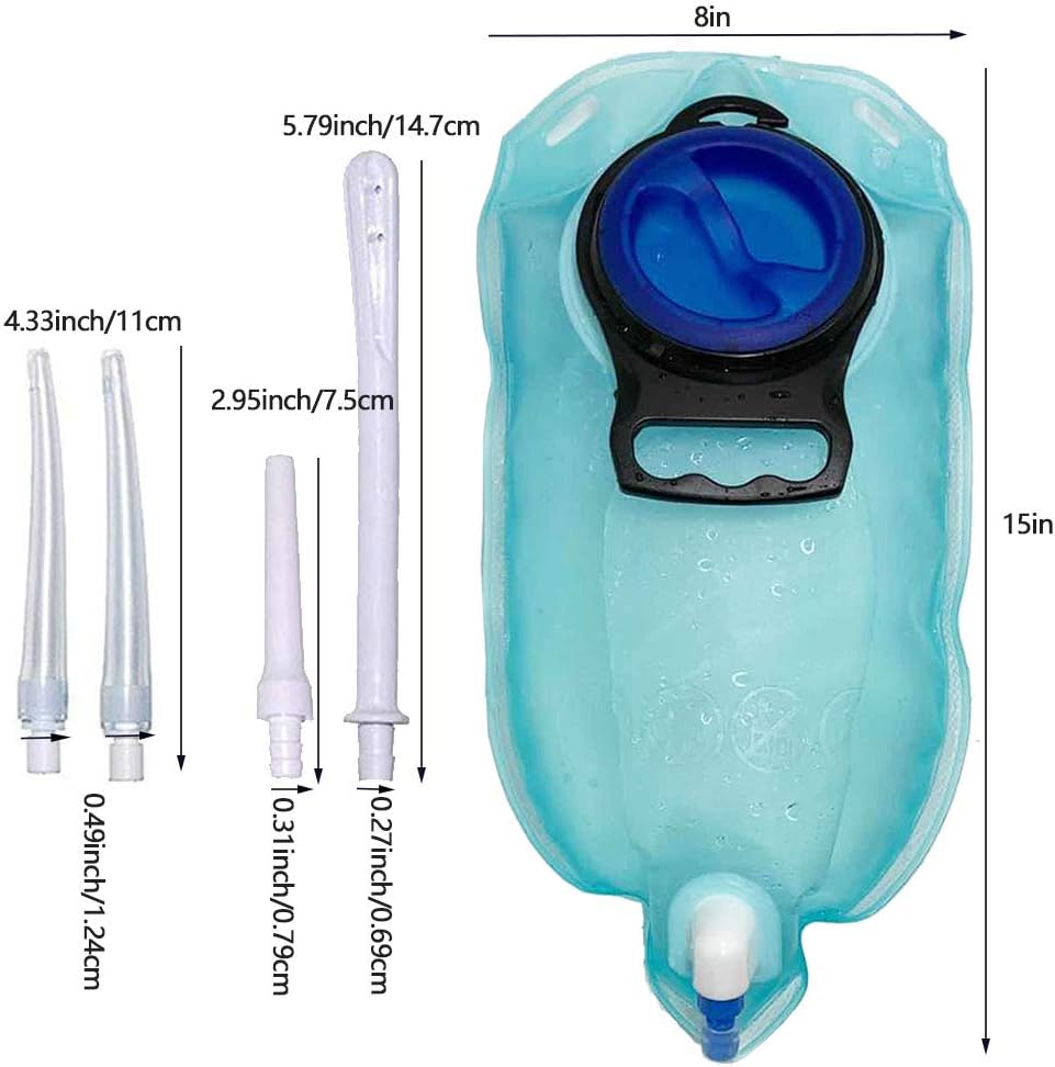 Smokitcen 2L Enema Bag Kit – 5ft. Long Silicone Hose – 3 Multi-Size Reusable Tips – Controlled Water Flow for Colon Detox Cleanse Enemas (TX004) : Health & Household