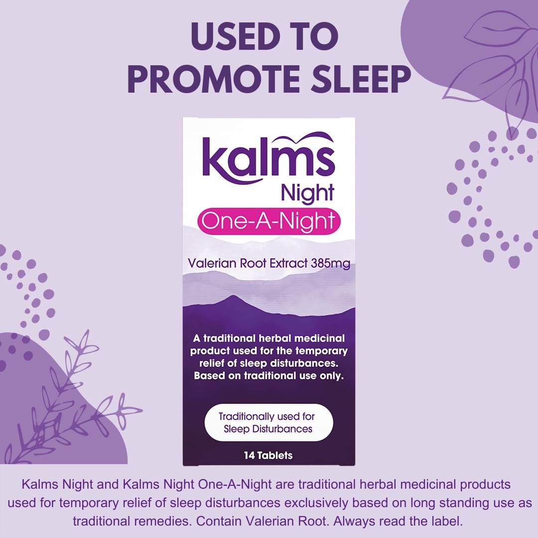 Kalms Night One-a-Night 14 Tablets - Traditional Herbal Medicinal Product Used for The Temporary Relief of Sleep disturbances. One Tablet a Night dose. : Amazon.co.uk: Health & Personal Care