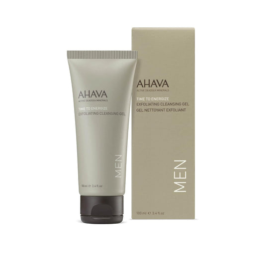 Ahava Men'S Exfoliating Cleansing Gel - Helps Against Clogged Pores, Smoothes & Cleans, Refreshes & Energizes The Skin With Exclusive Osmoter & Antioxidant Botanic Complex: G-Force, 3.4 Fl.Oz