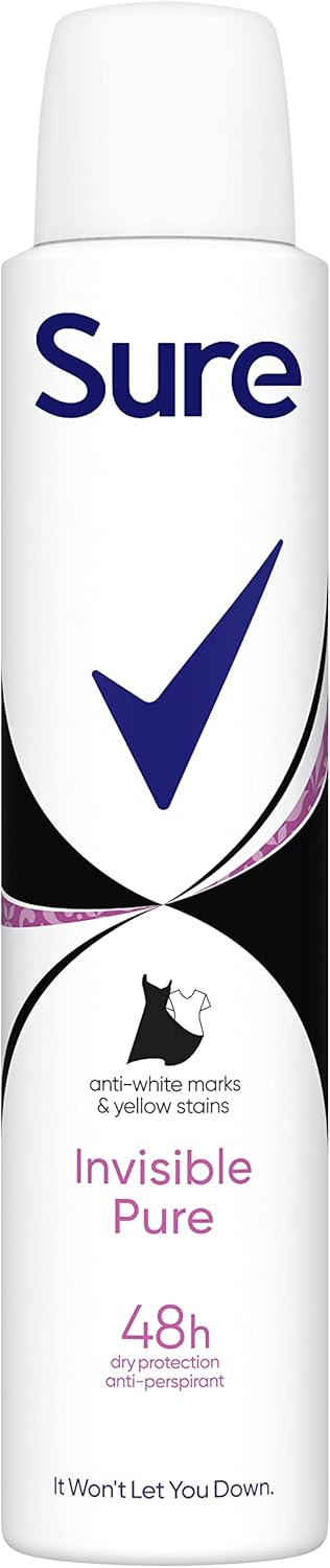 Sure Invisible Pure Anti-Perspirant Aerosol 200Ml