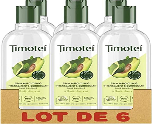 Timotei Women'S Intensely Nourishing Shampoo With Avocado Oil, Nutrition And Care For Very Dry/Damaged Hair, Silicone-Free - Pack Of 6 X 300 Ml
