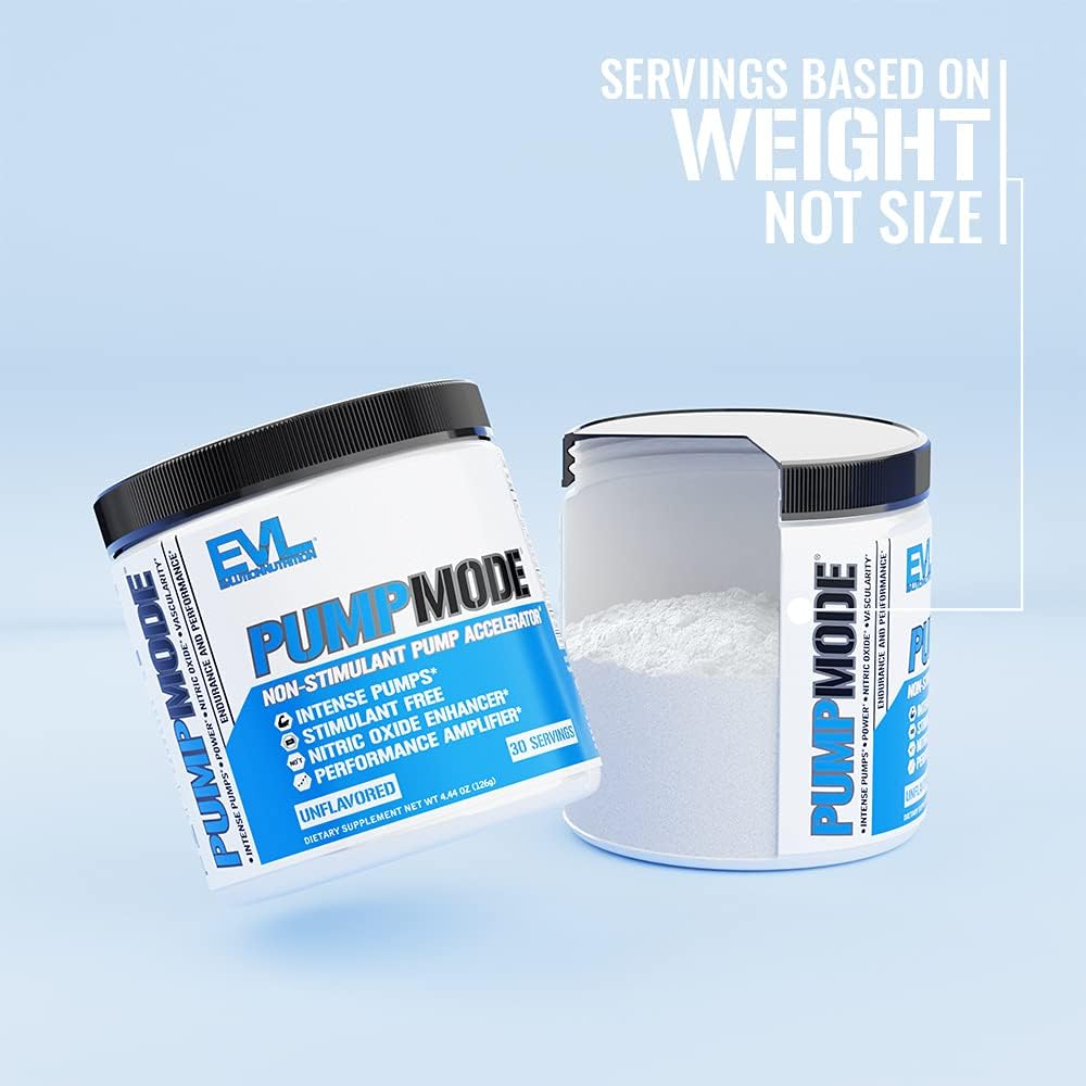 Evl Pumpmode Nitric Oxide Supplement - Nitric Oxide Booster Pump Pre Workout Powder With Glycerol And Betaine For Muscle Recovery Growth And Endurance - Stim Free Pre Workout Drink (Unflavored) : Health & Household