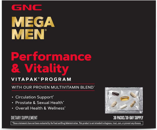 Gnc Mega Men Performance And Vitality Vitapak Program,Capsule - 30 Vitapaks