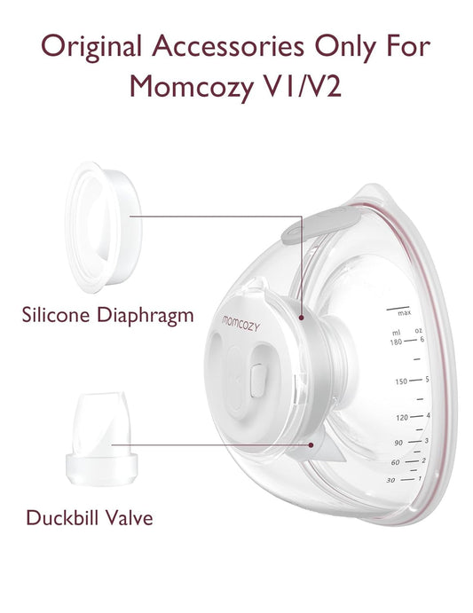 Momcozy Duckbill Valve & Silicone Diaphragm Only For Momcozy V1/V2. Original Momcozy V1/V2 Breast Pump Replacement Accessories, 1 Pack