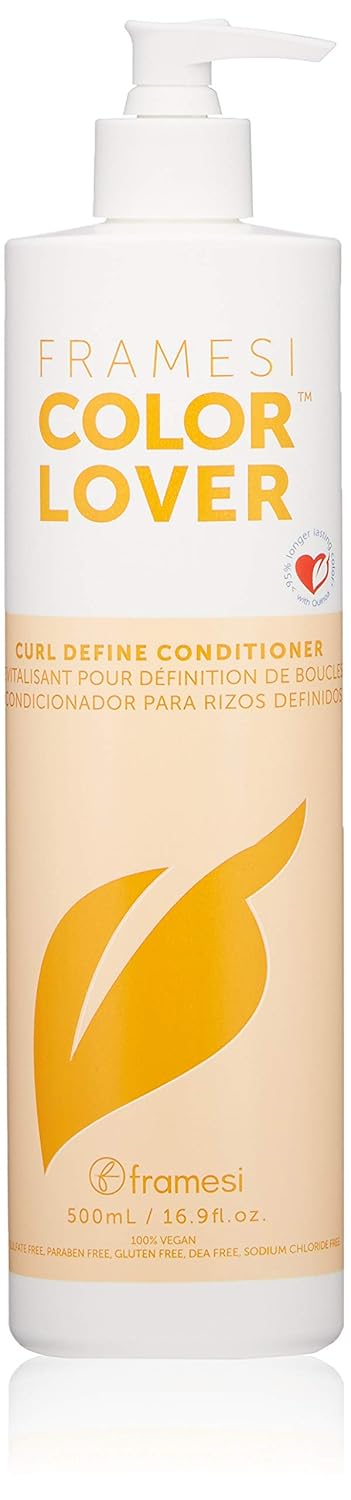 Framesi Color Lover Curl Define Conditioner, 16.9 Fl Oz, Conditioner For Curly Hair With Quinoa, Color Treated Hair