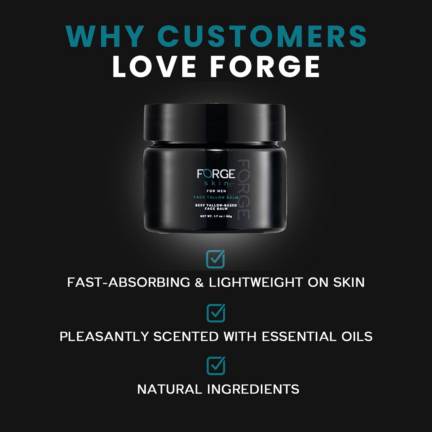 The Forge Skin Men'S Beef Tallow Balm For Skin | Beef Tallow For Skin Face Mens Skin Care Cream Facial Skincare Face Moisturizer For Men : Beauty & Personal Care